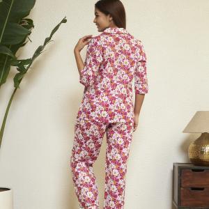 Pink Floral Kurta & Pajama