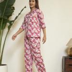 Pink Floral Kurta & Pajama