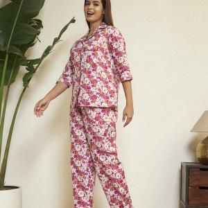 Pink Floral Kurta & Pajama