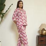 Pink Floral Kurta & Pajama