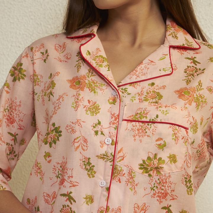 Gold Yellow Floral Kurta Pajama