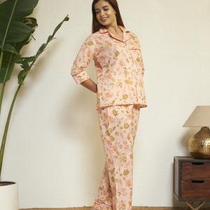Gold Yellow Floral Kurta Pajama