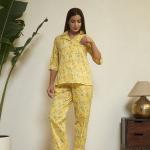 Yellow Floral Kurta Pajama