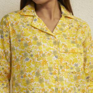 Yellow Floral Kurta Pajama