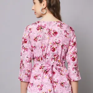 Women's Casual Stylish Printed Tops | Comfortable & Breathable Latest Floral Print Regular Fit Top for Girls
