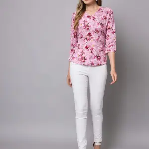 Women's Casual Stylish Printed Tops | Comfortable & Breathable Latest Floral Print Regular Fit Top for Girls