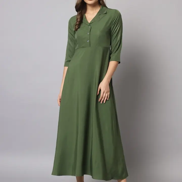 A line green calf length
