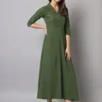 A line green calf length