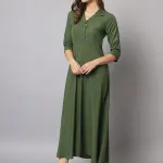 A line green calf length